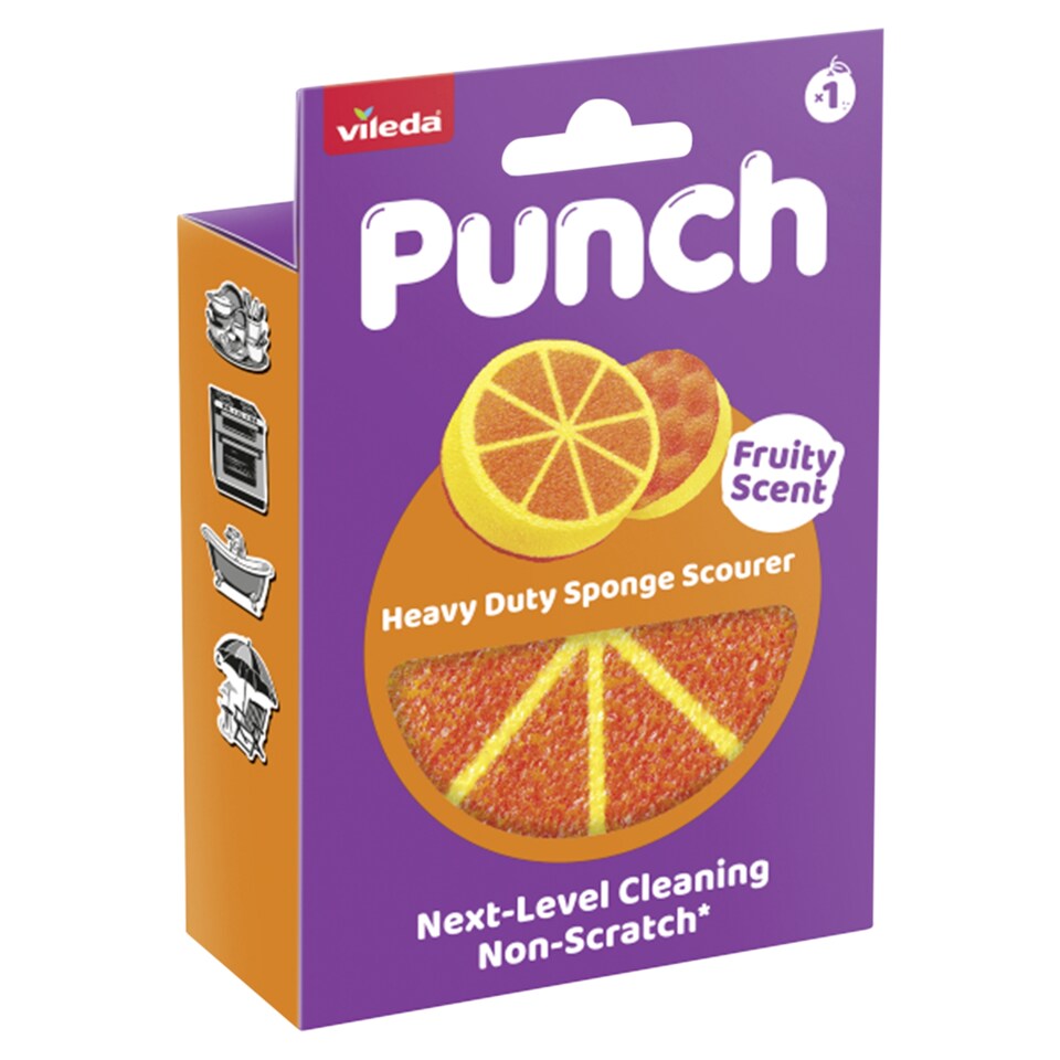image 1 of Vileda Punch Heavy Duty Sponge Scourer