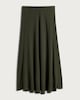 image 4 of F&F A-Line Full Midi Skirt in Khaki