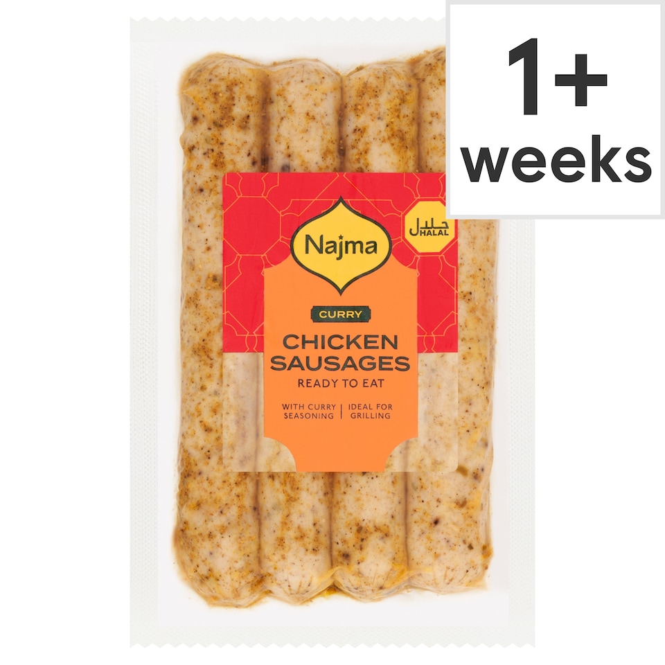 Najma Halal Curry Chicken Sausages 250g Tesco Groceries