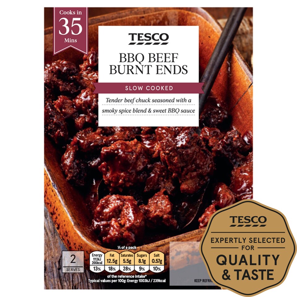 Tesco Bbq Beef Burnt Ends 360G Tesco Groceries