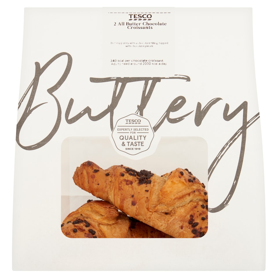 image 1 of Tesco All Butter Chocolate Croissant 2 Pack