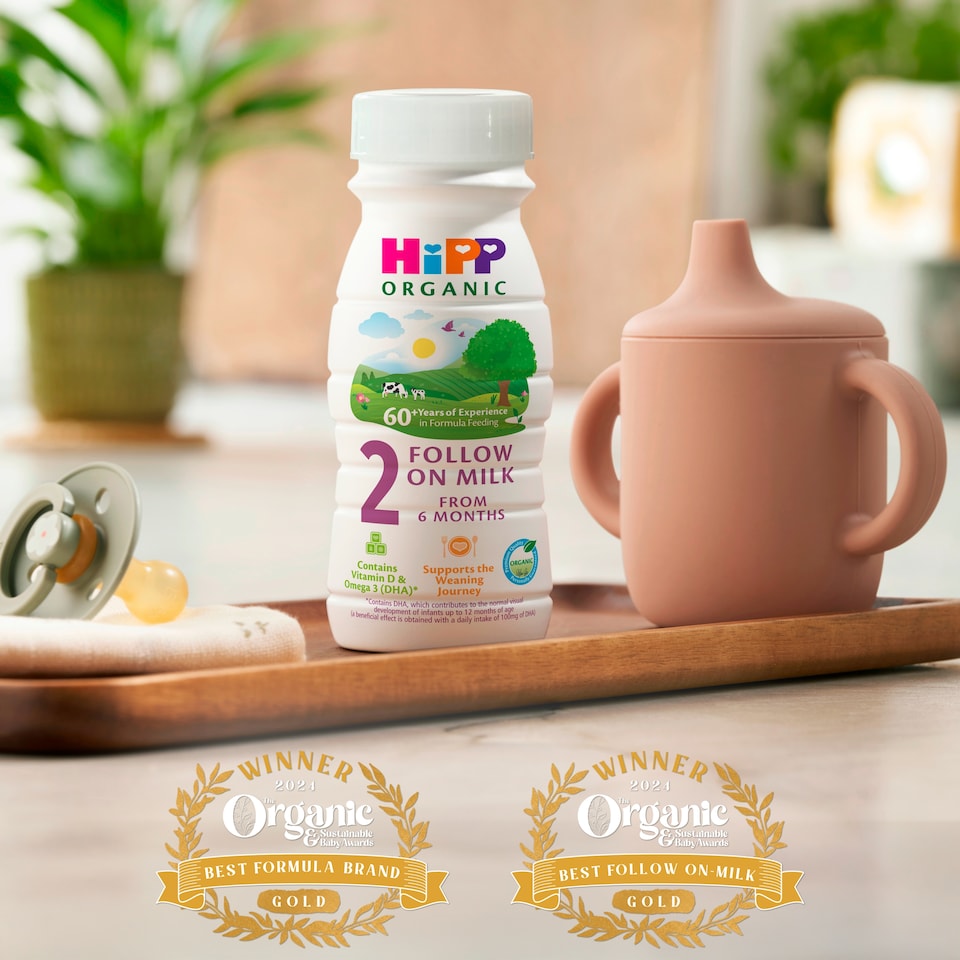image 1 of Hipp Organic 2 Follow On Baby Milk Ready To Feed Bottle 6 Month Plus 200Ml