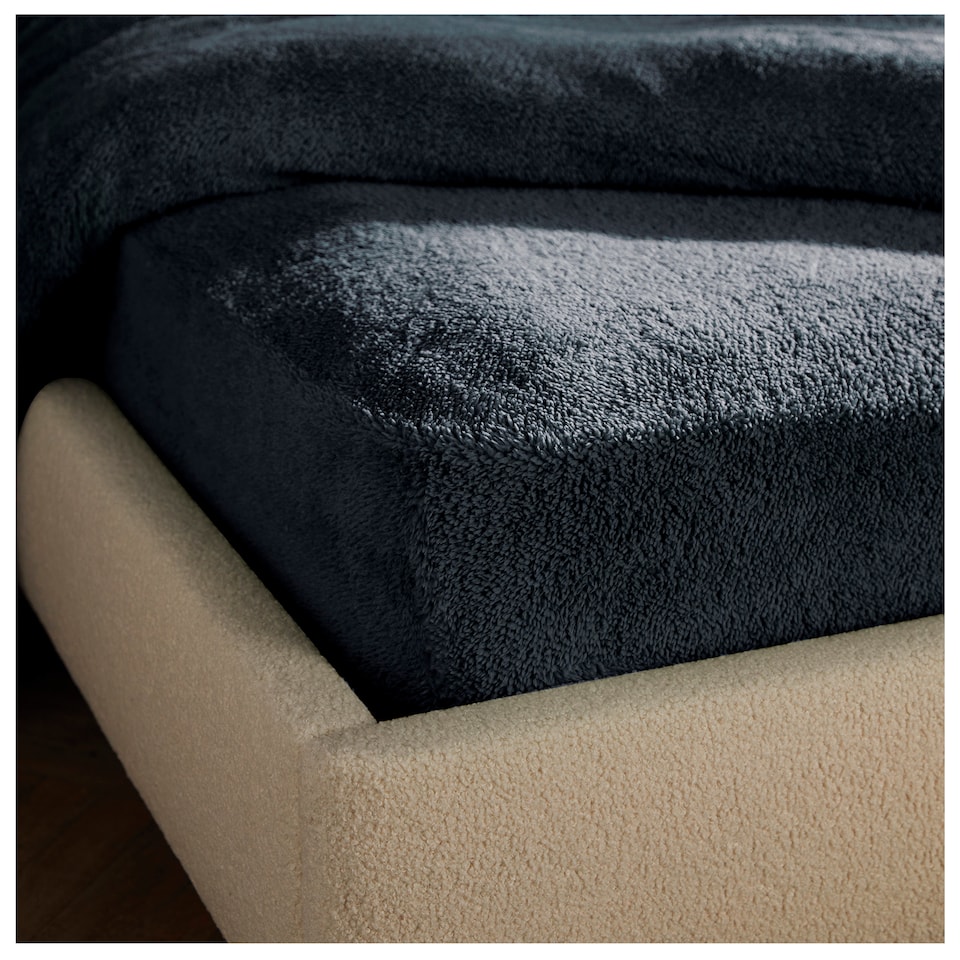 Silentnight Teddy Fleece Charcoal Fitted Sheet - King