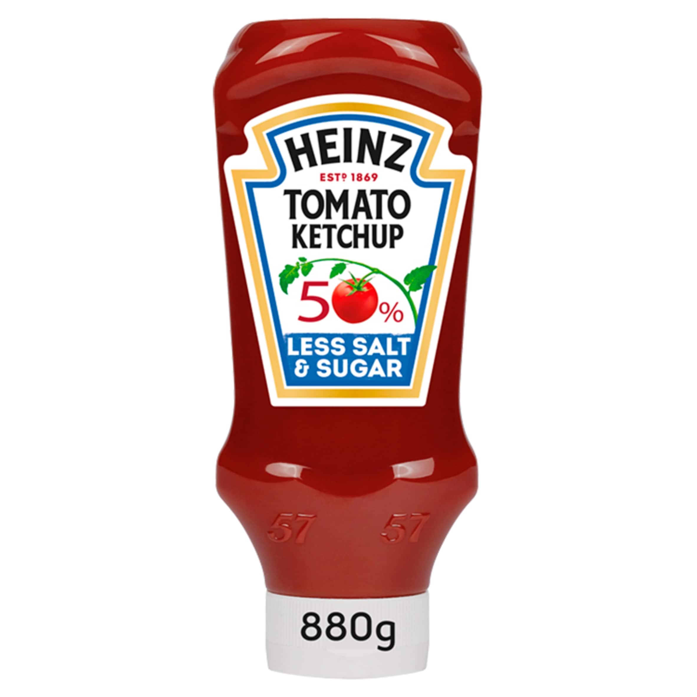 Heinz 50% Less Salt & Sugar Tomato Ketchup 880g