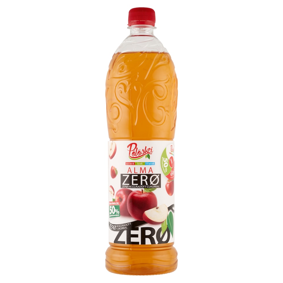 Pölöskei Zero Apple Flavoured Fruit Syrup with Sweeteners 1 l
