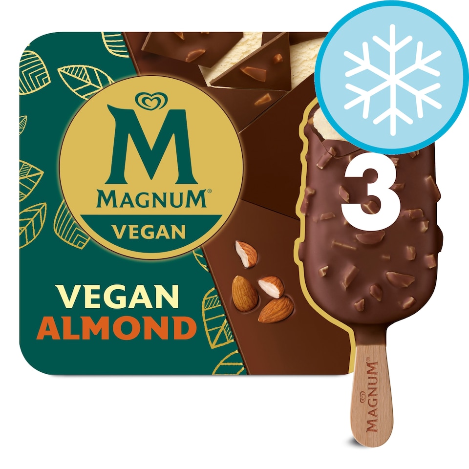 image 1 of Magnum Vegan Non Dairy Almond Ice Cream Sticks 3x90ml