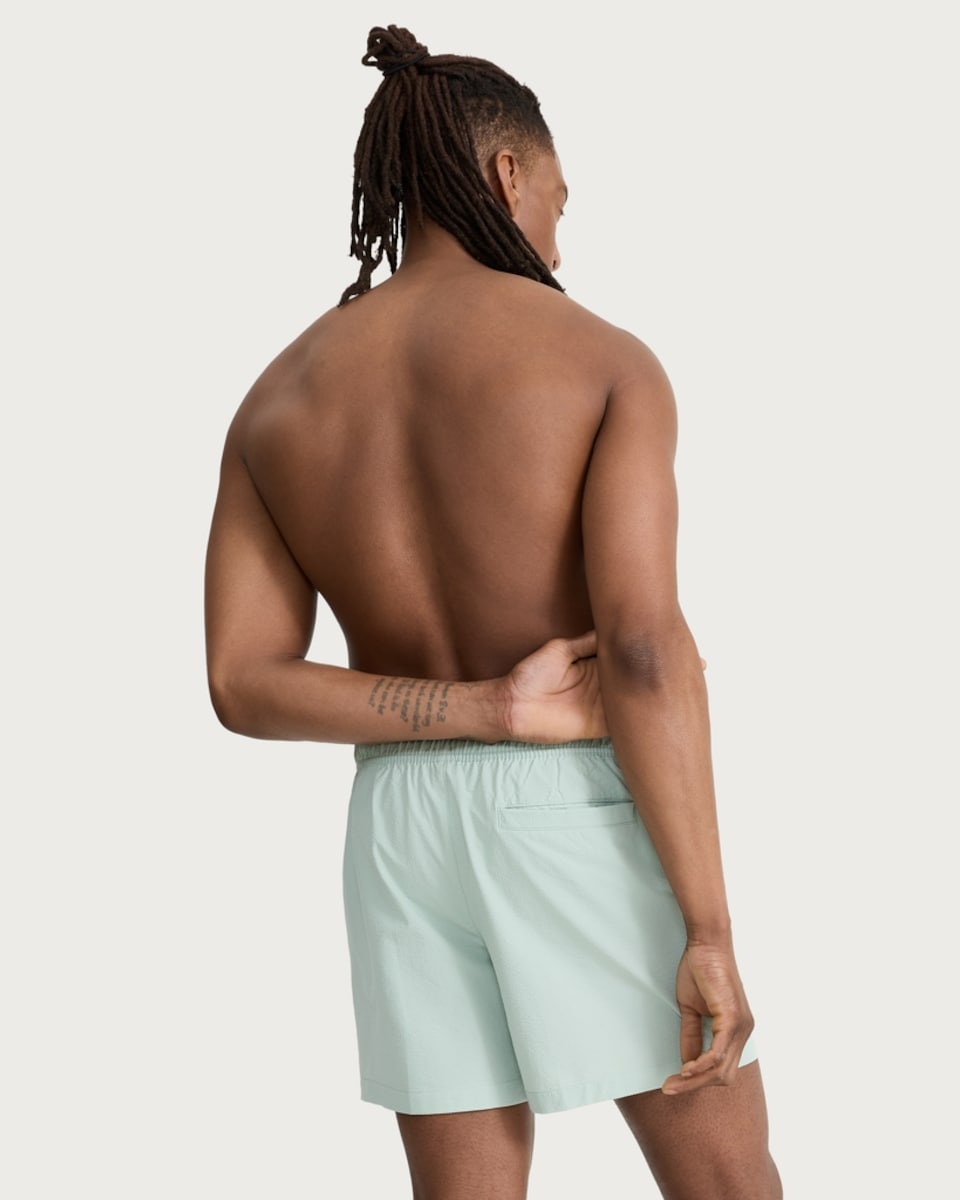 image 1 of F&F Textured Drawstring Swim Shorts in Mint