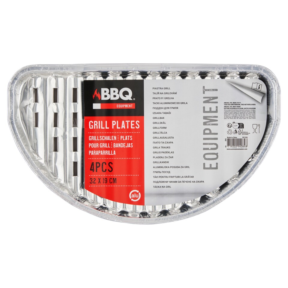 BBQ Talíř na grilování 32 x 19 cm 4 ks