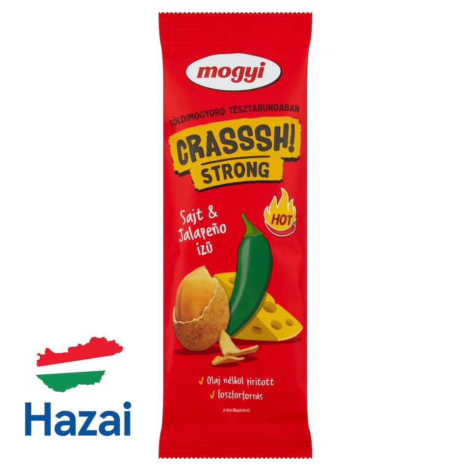 Mogyi Crasssh! Strong földimogyoró sajt és jalapeño ízű tésztabundában 60 g