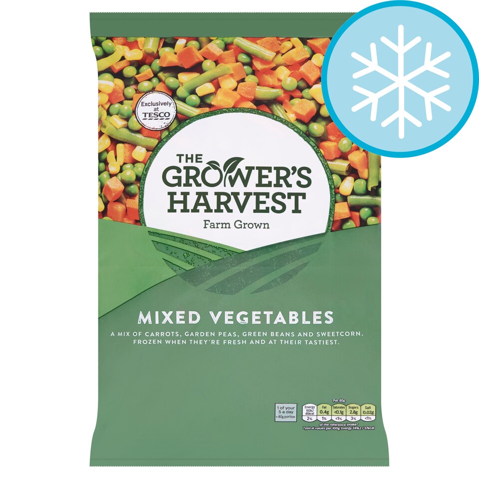 Growers Harvest Mixed Vegetables 1Kg Tesco Groceries