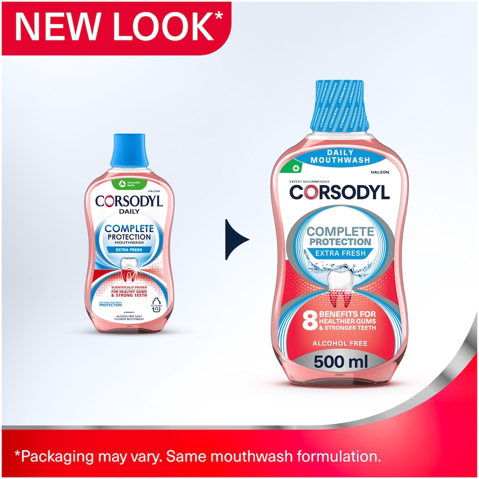 image 1 of Corsodyl Complete Protection Mouthwash Extra Fresh 500ml