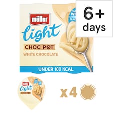 Muller Light Choc Pot White Chocolate Desserts 4 x 80g
