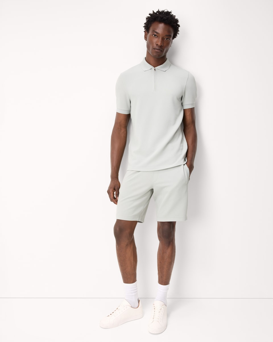 image 1 of F&F Waffle Textured Drawstring Shorts in Green