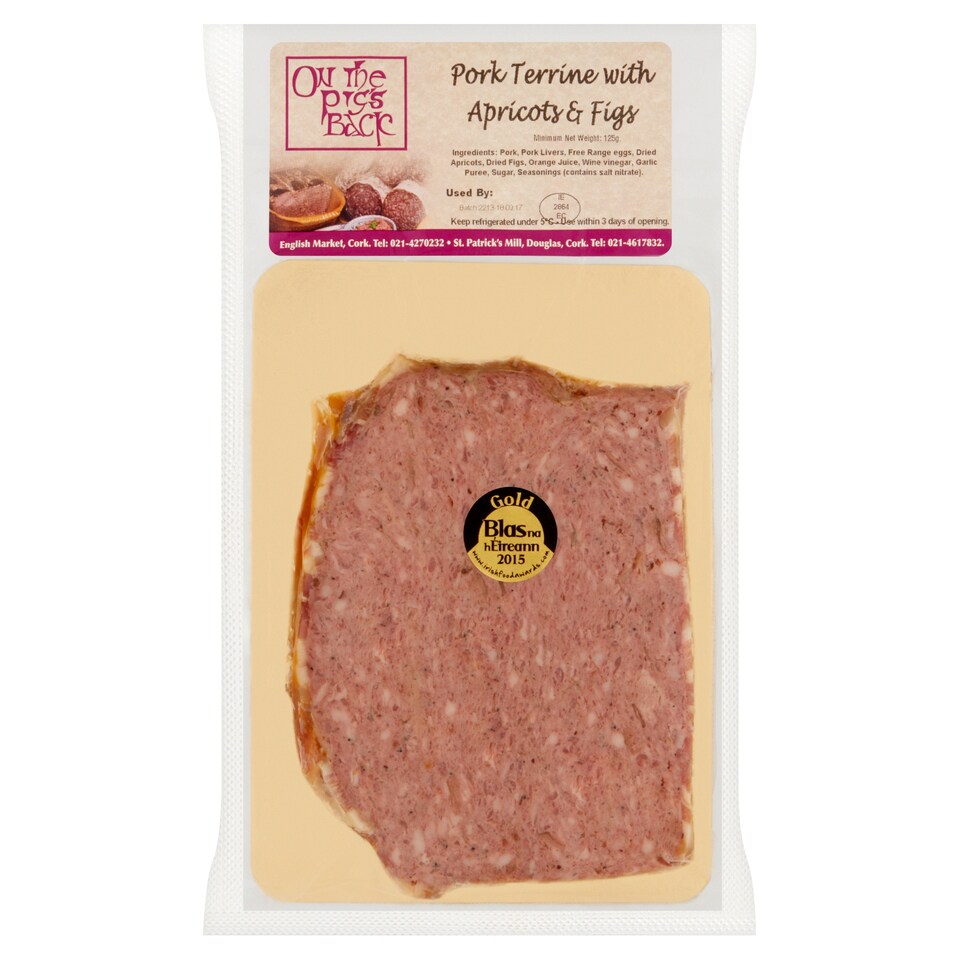 On The Pigs Back Pork Terrine with Apricots & Figs 125g