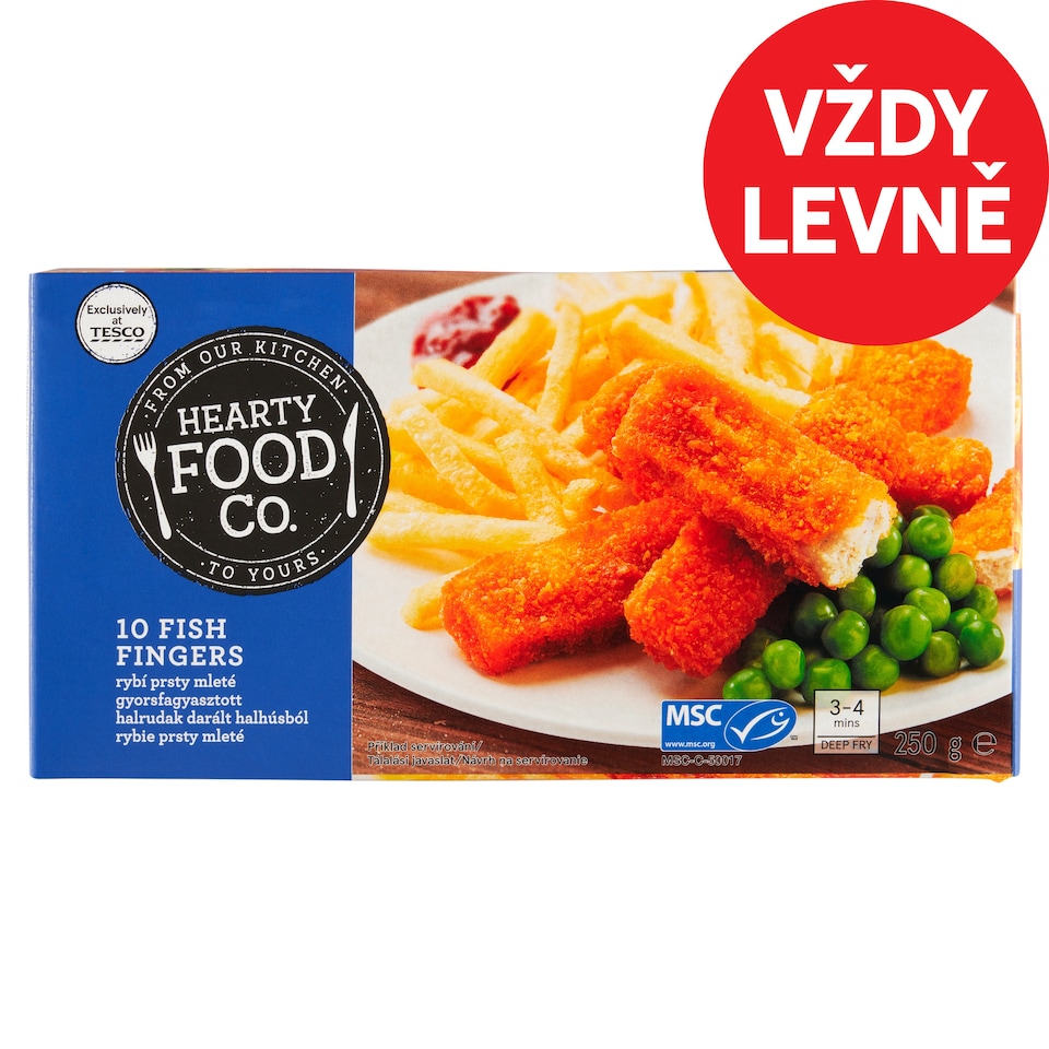 Hearty Food Co. Fish Fingers 10 pcs 250g