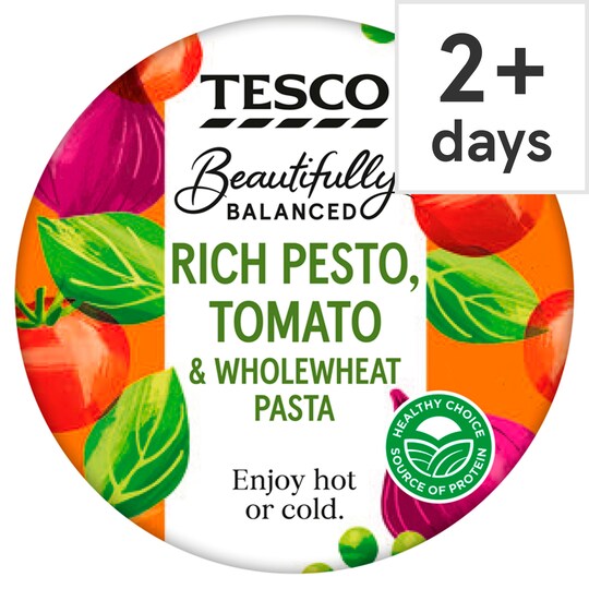 Tesco Beautifully Balanced Rich Pesto, Tomato & Pasta 205G