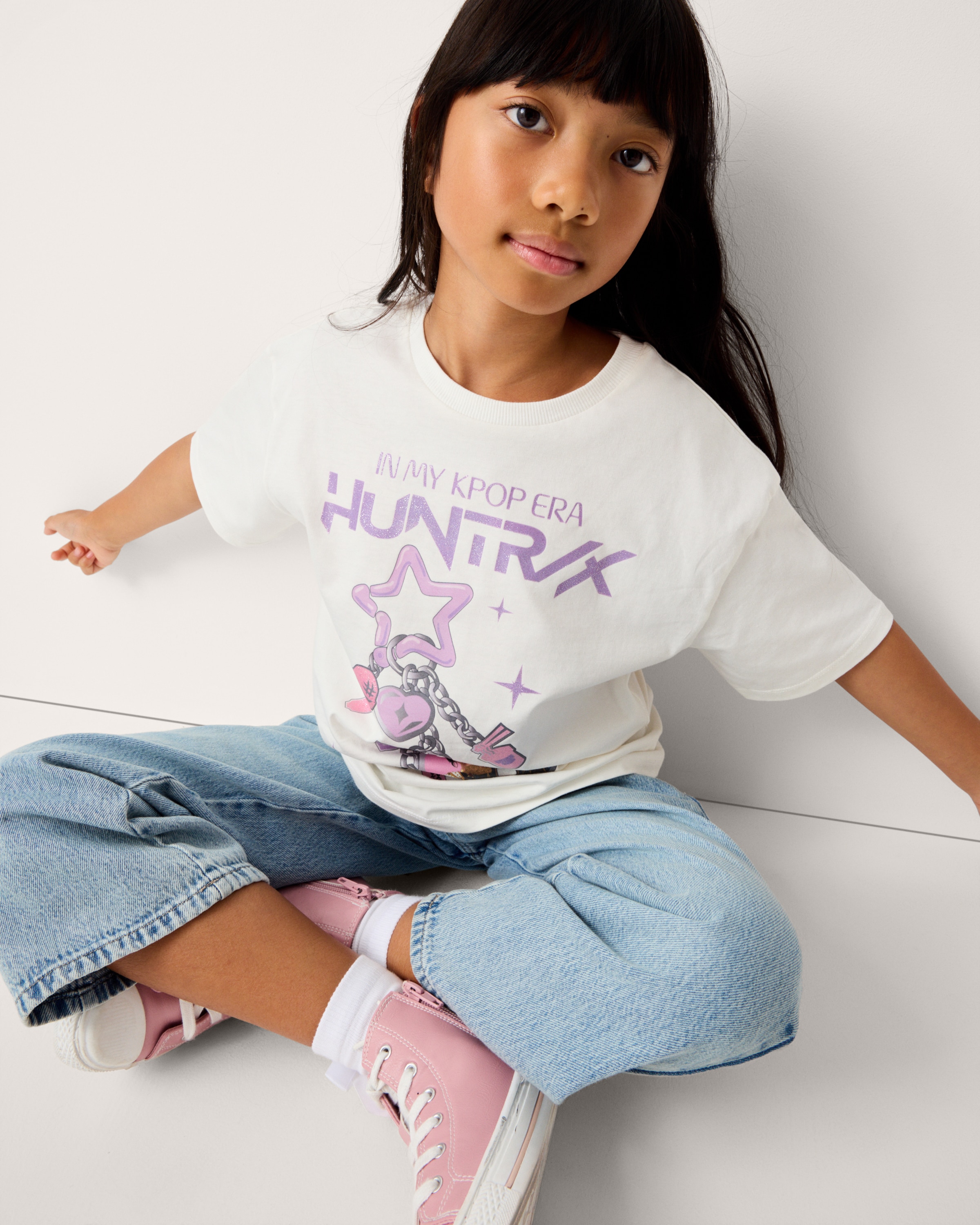 K-Pop Demon Hunters Pure Cotton T-Shirt in Cream