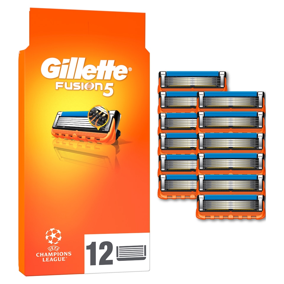 Gillette Fusion5 Borotvabetétek Férfi Borotvához, 12 Borotvabetétek, 5 Penge, Precíziós Nyíró  1. kép