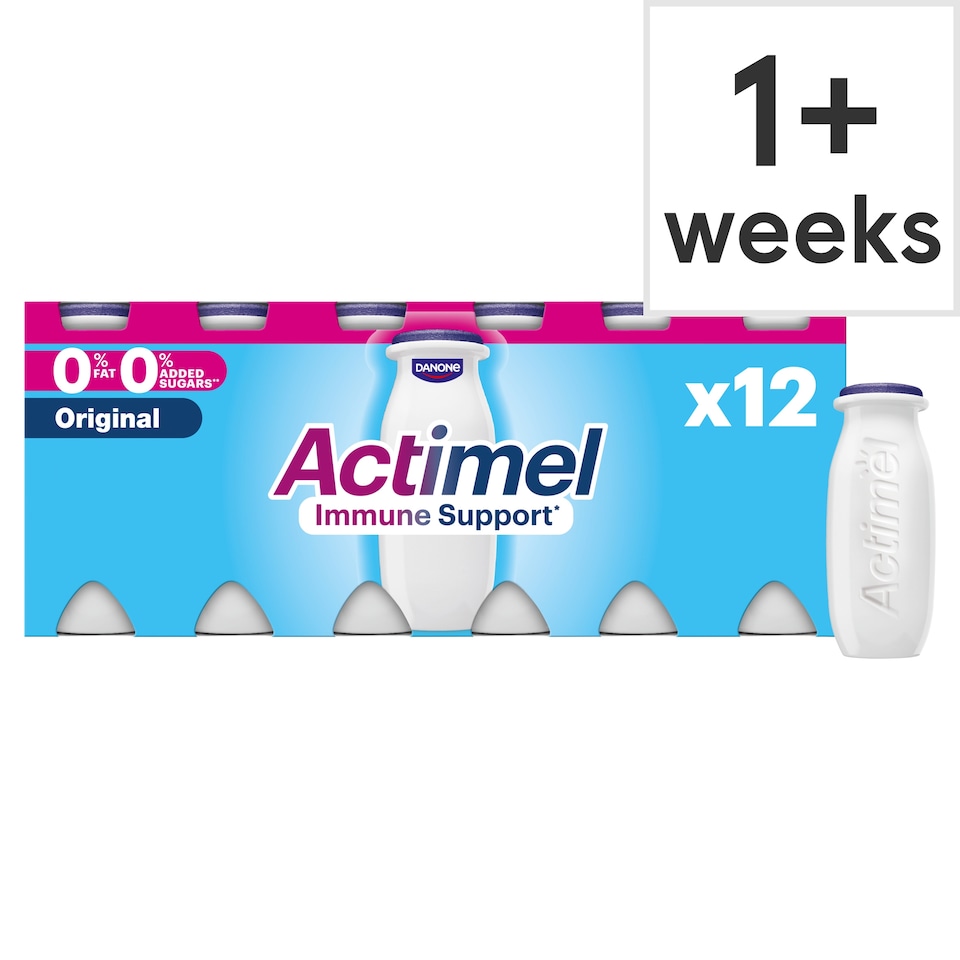 image 1 of Actimel Original Fat Free Immunity Live Yoghurt Drink 12 x 100g