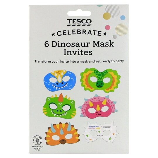 Tesco Superhero Party Invite Face Mask 6 Pack Tesco Groceries