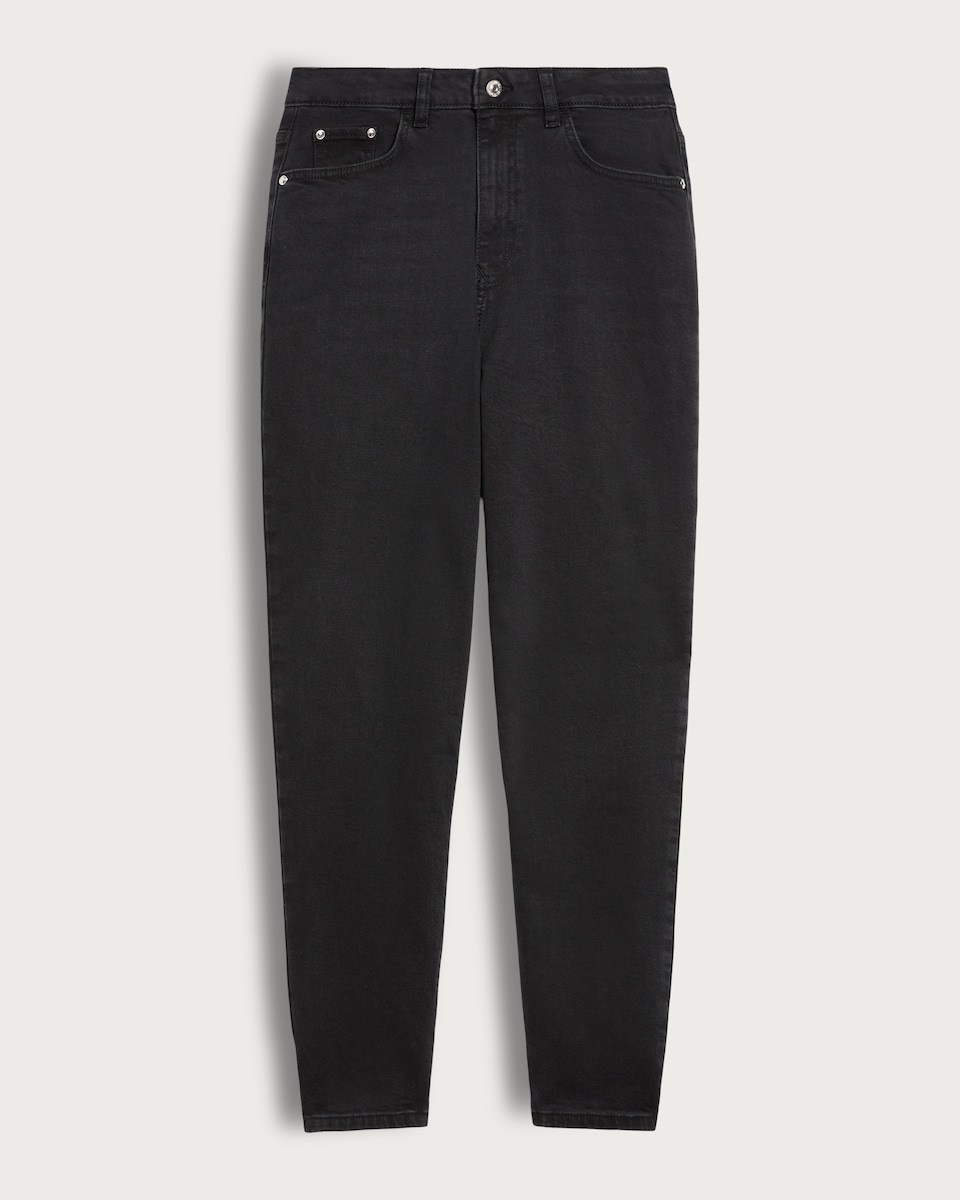 image 1 of F&F Slim Mom Jeans in Black