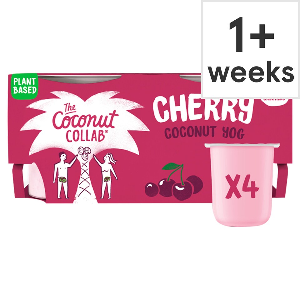 The Coconut Collaborative Cherry & Coconut DairyFree Yoghurt 4x100g