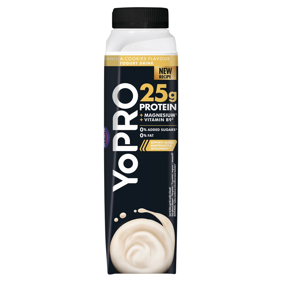 Danone YoPro Vanilla Biscuit-Flavored Low-Fat Yogurt Drink with Sweeteners 300 g