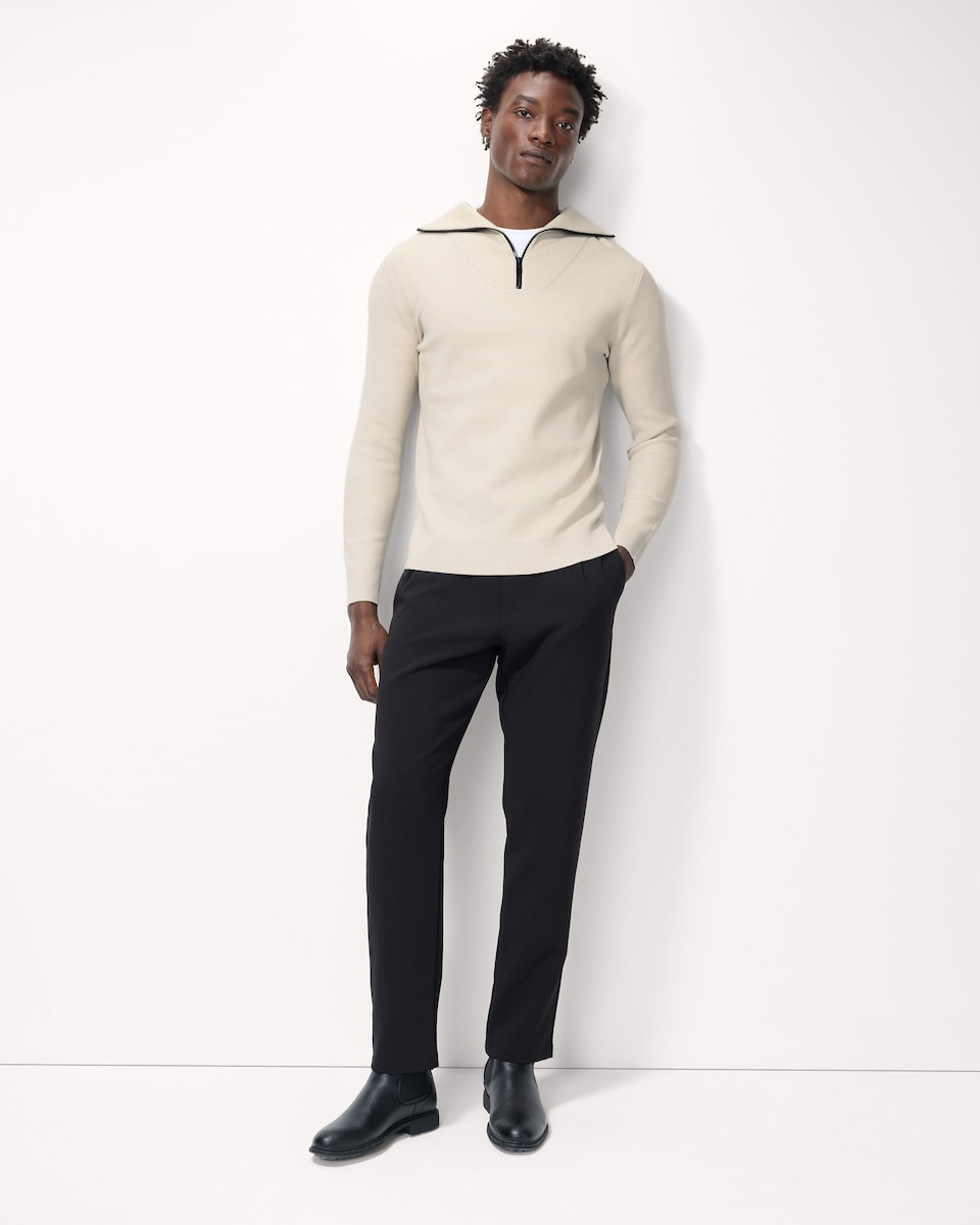 image 1 of F&F Funnel Neck Half Zip Jumper in Neutral