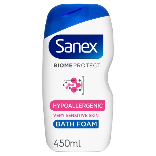 Sanex Bio/Prct Hypoallergenic Bath Foam 450Ml Tesco Groceries