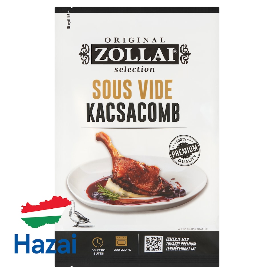 ZOLLAI rozmaringos-fokhagymás sous-vide kacsacomb 450 g