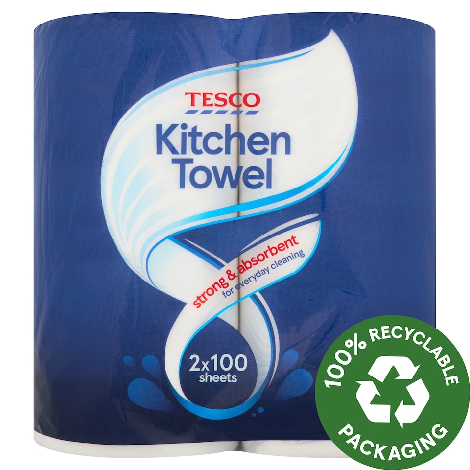 Tesco Kuchynské utierky 3 vrstvy 2 kotúče