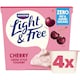 image 1 of Light & Free Cherry Greek Style Fat Free Yoghurt 4x115g