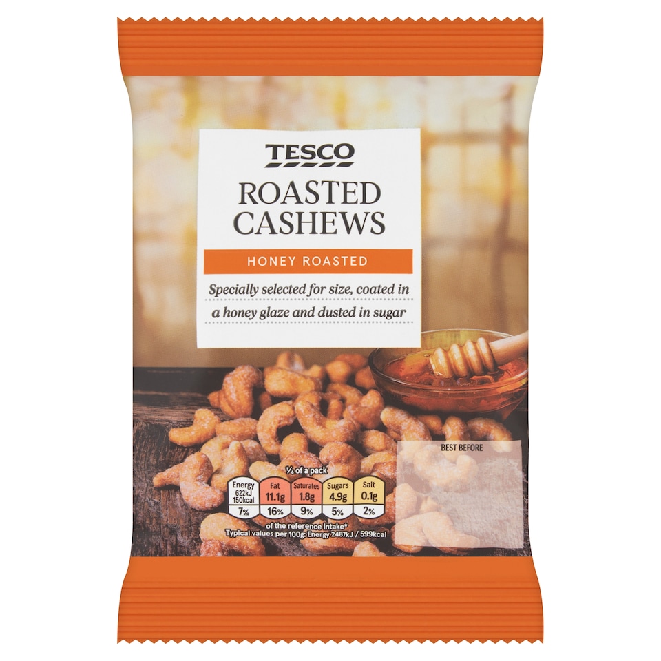 Tesco Honey Roasted Cashews 150G