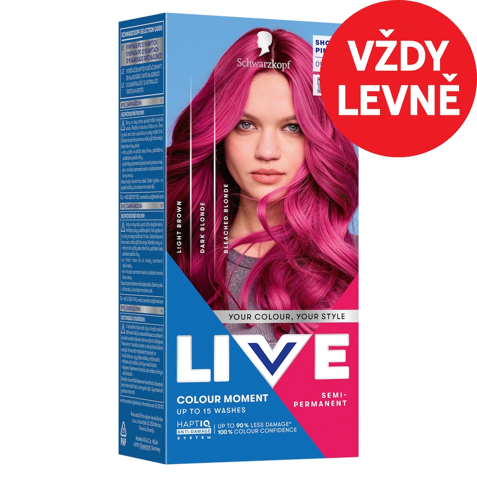 Schwarzkopf Live Colour Moment Semi-Permanent Hair Colour 093 Shocking Pink