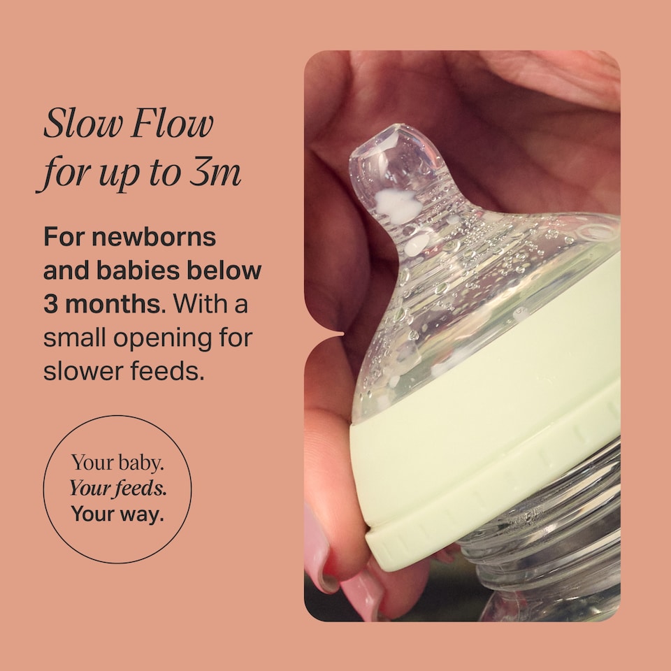 image 1 of TOMMEE TIPPEE NATURAL START SLOW FLOW 0M+ 2 TEATS