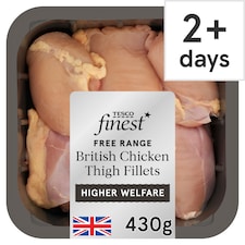 Tesco Finest British Free-Range Chicken Thigh Fillets 430g