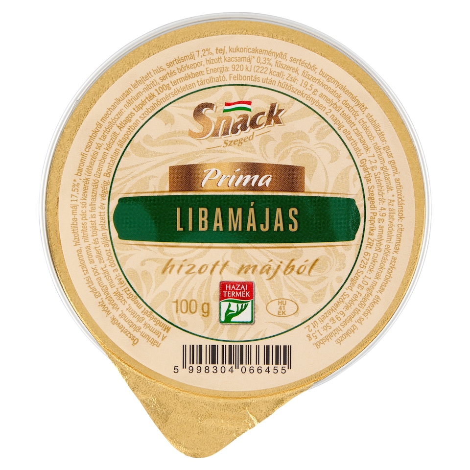 image 1 of Snack Szeged Príma Goose Liver Pate from Fat Liver 100 g