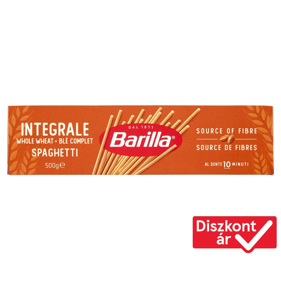 Barilla Spaghetti N.5 teljes kiőrlésű szálas durum száraztészta 500 g