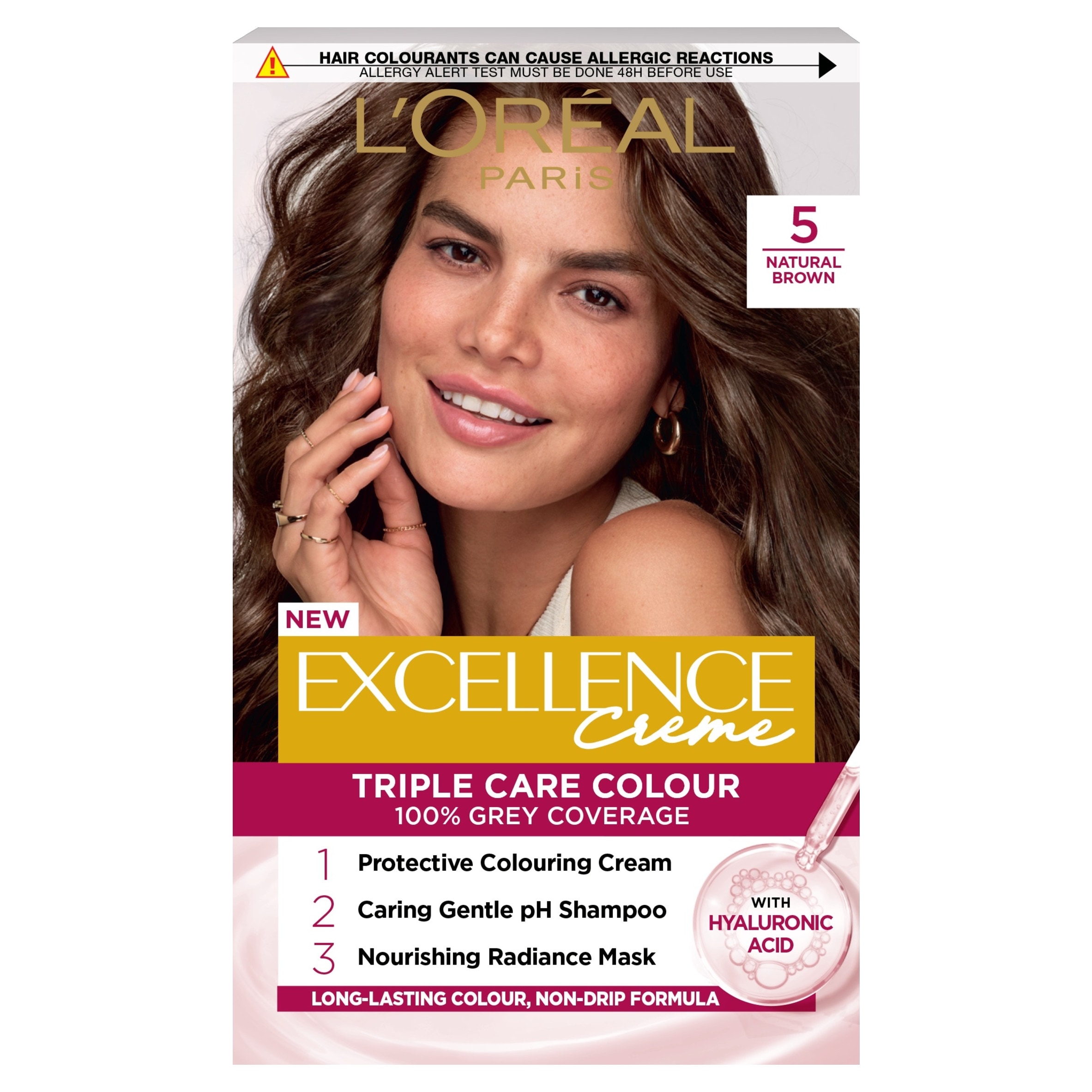L'Oreal Paris Excellence Creme 5 Natural Brown Permanent Hair Dye