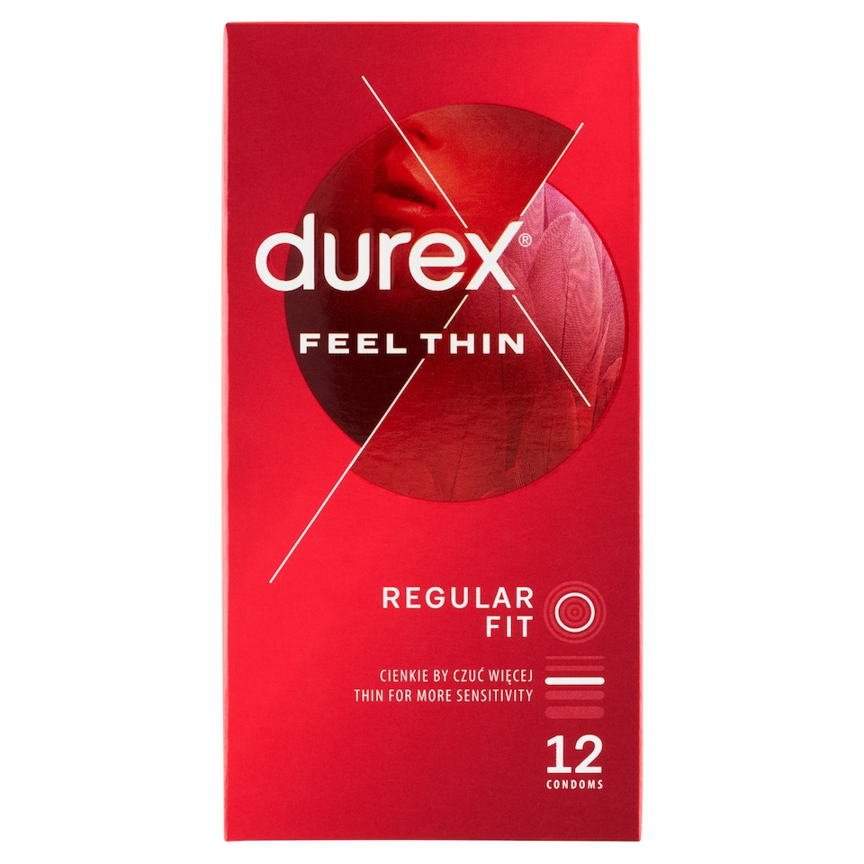 Obrázek 1 pro produkt Durex Feel Thin Regular Fit kondomy 12 ks