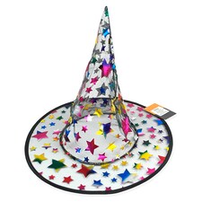 Tesco Sparkly Rainbow Stars Witch Hat