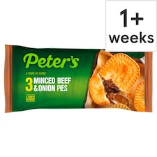 Peters Minced Beef & Onion Pie 3 Pack (L)