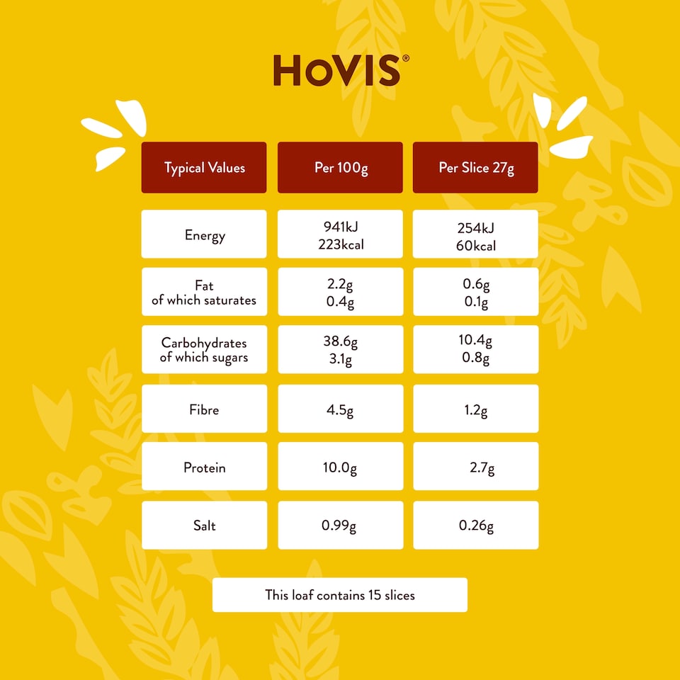 image 1 of Hovis Original Recipe Wheatgerm Small Sliced Bread 400g