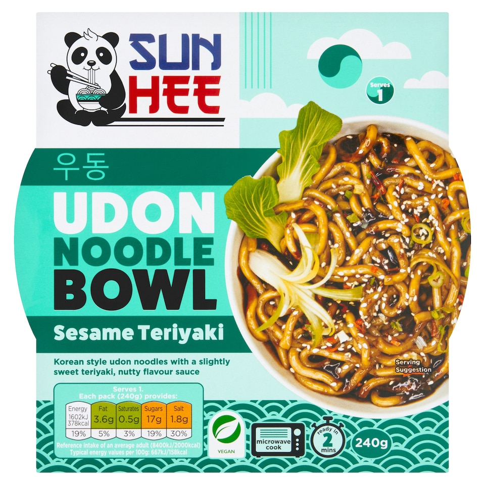 Sun Hee Udon Noodle Bowl - Sesame Teriyaki 240g