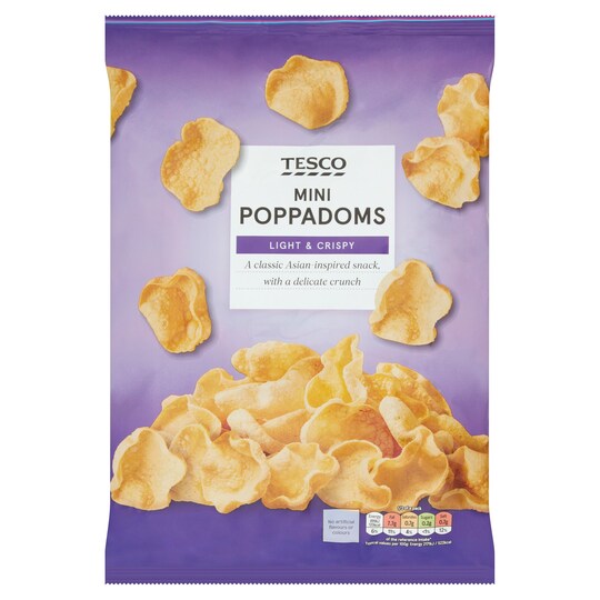 Tesco Mini Poppadoms 70G Tesco Groceries
