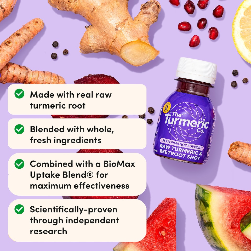 image 1 of The Turmeric Co Raw Turmeric Beetroot 60ml x 3 pack