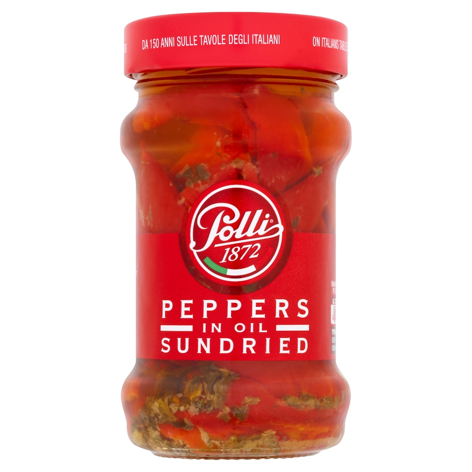 Polli Peppers In Oil Sundried 185g