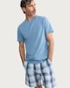 image 1 of F&F Pure Cotton Checked Pyjama Set in Blue