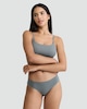 image 1 of F&F 2-Pack Ribbed Seamfree High Leg Hipster Knickers in Green