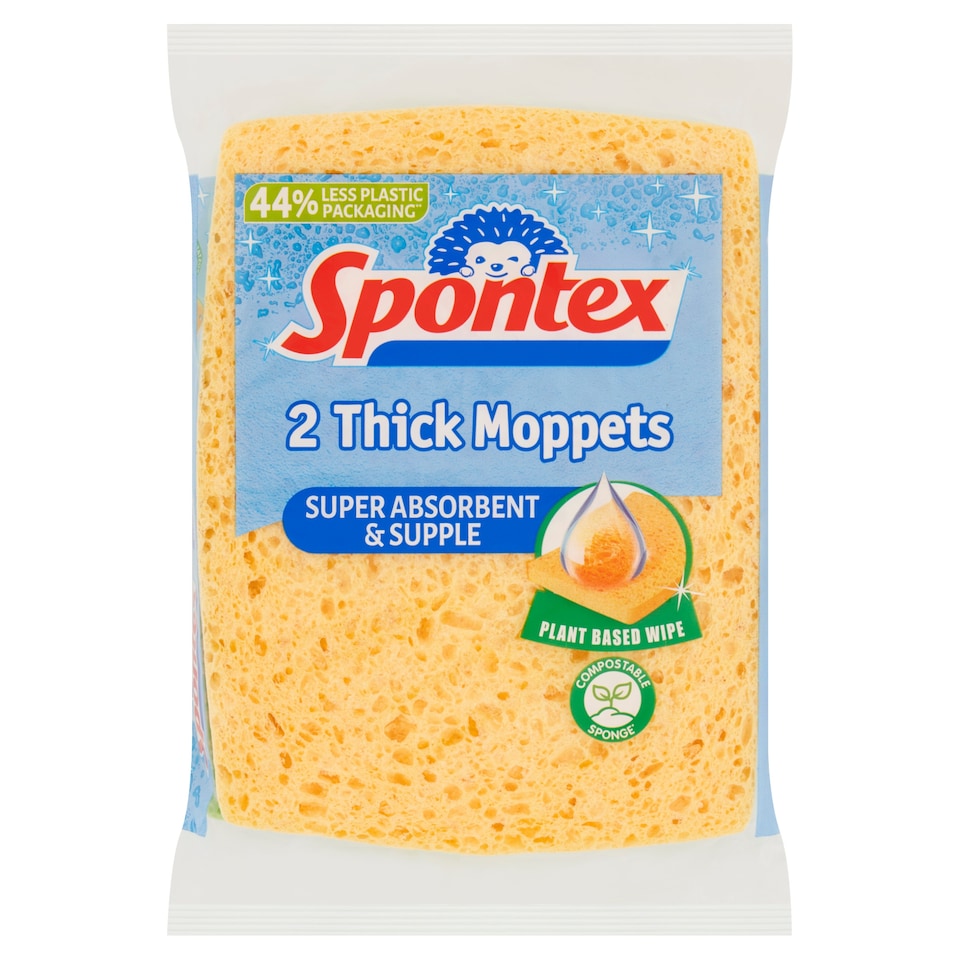 image 1 of Spontex Thick Moppets 2 Pack